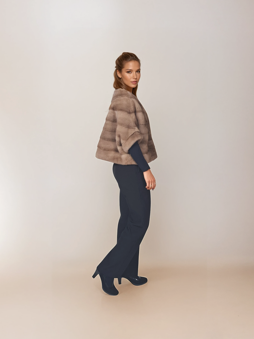 Tyll, 50 cm. - Mink - Kvinner - Pastell / Mink Pels - Levinsky - Kvinde