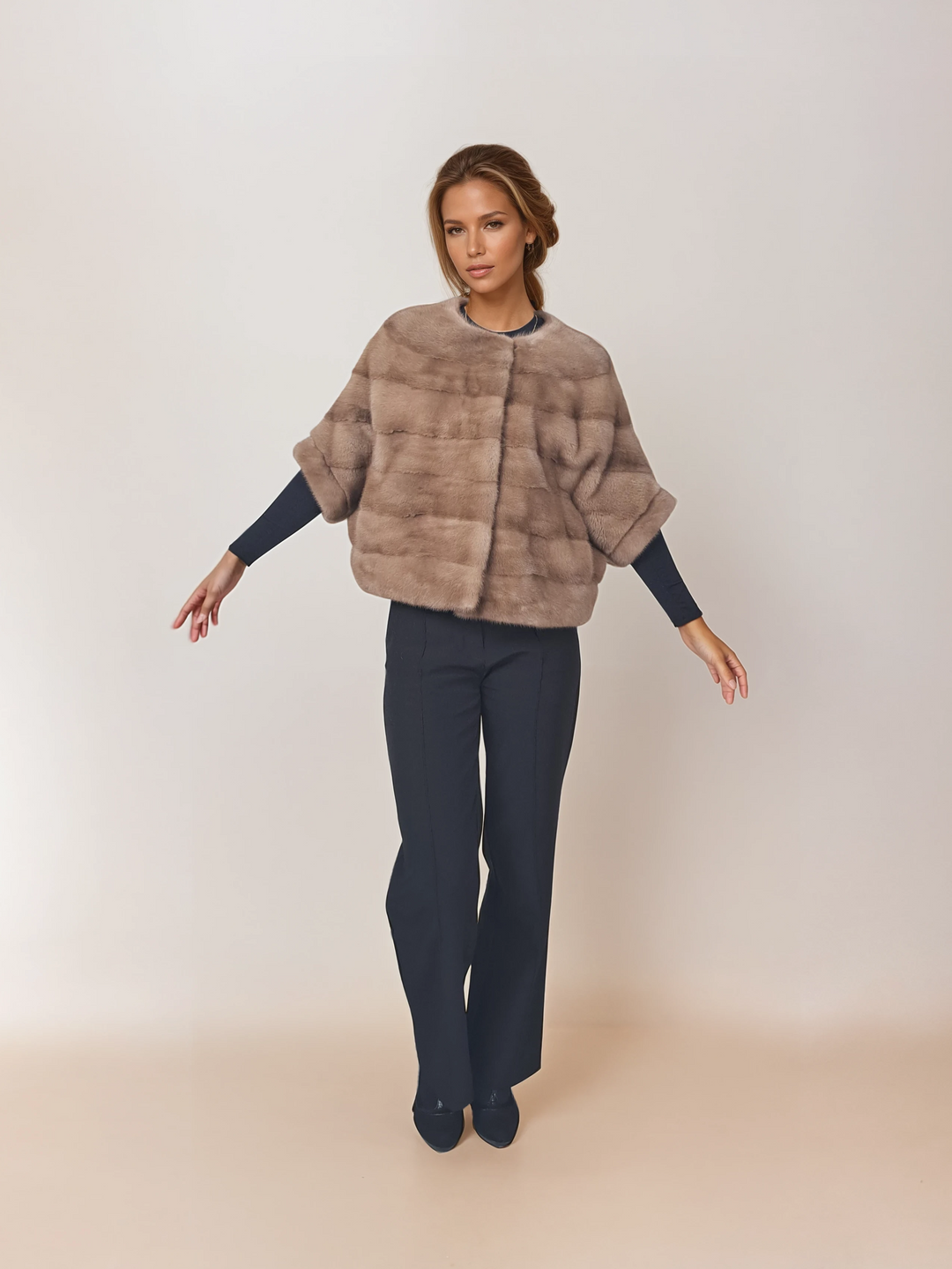 Tyll, 50 cm. - Mink - Kvinner - Pastell / Mink Pels - Levinsky - Kvinde