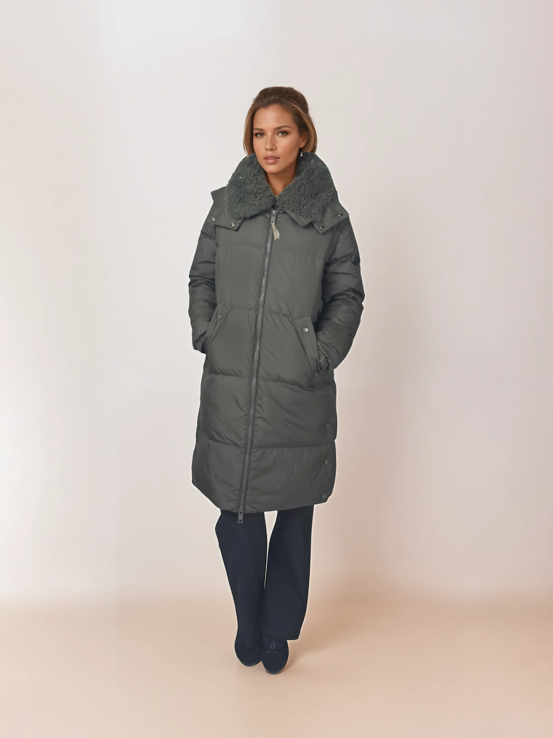 Heather, 98 cm. - Down Jacket/Vest - Women - Army Green