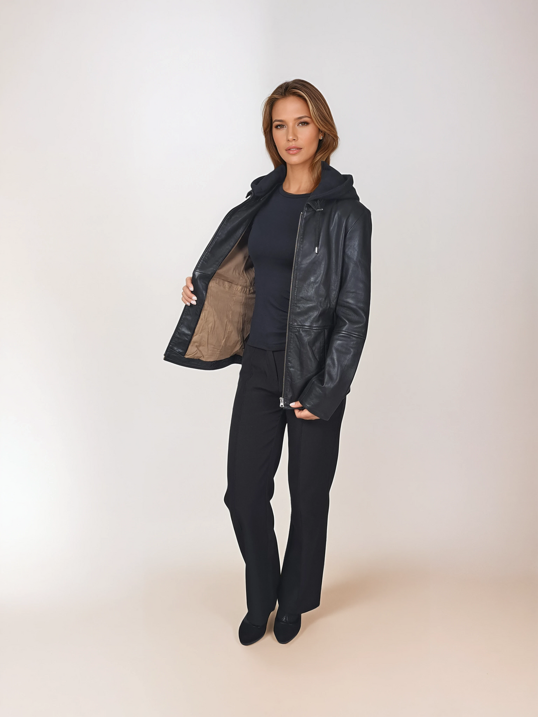 Hollis, 65 cm. - Sheep Leather - Women - Black