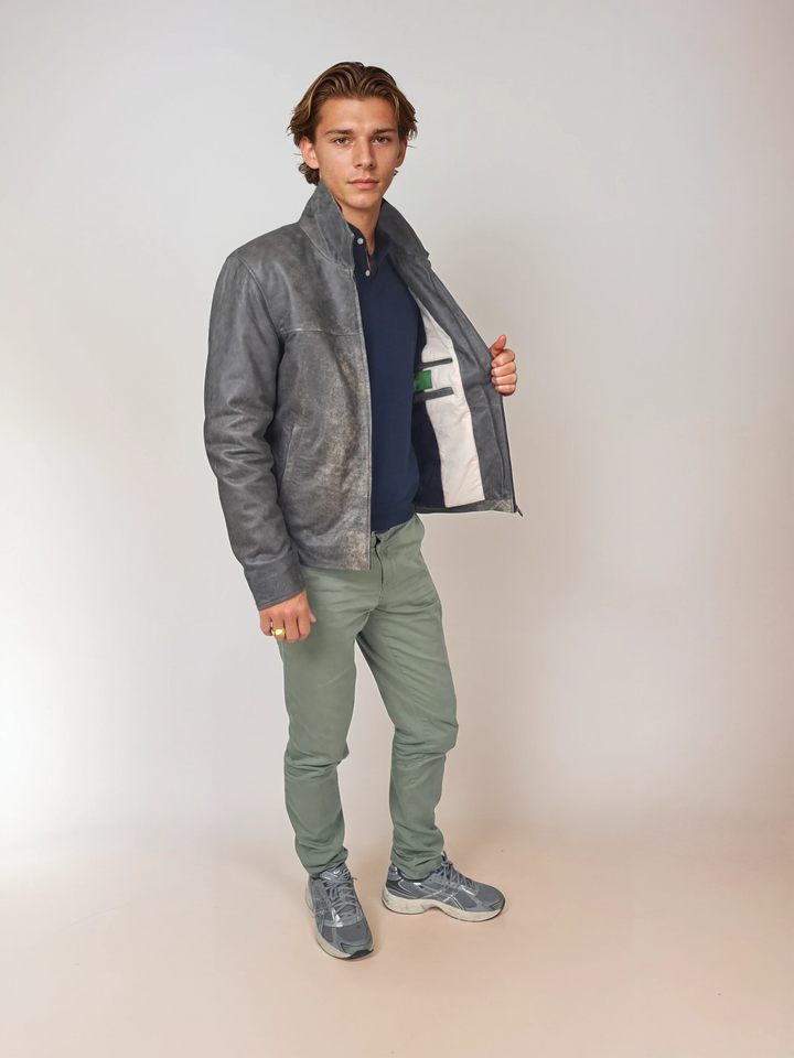 James Dean, 67 cm. - Fårelæder - Mand - Grå