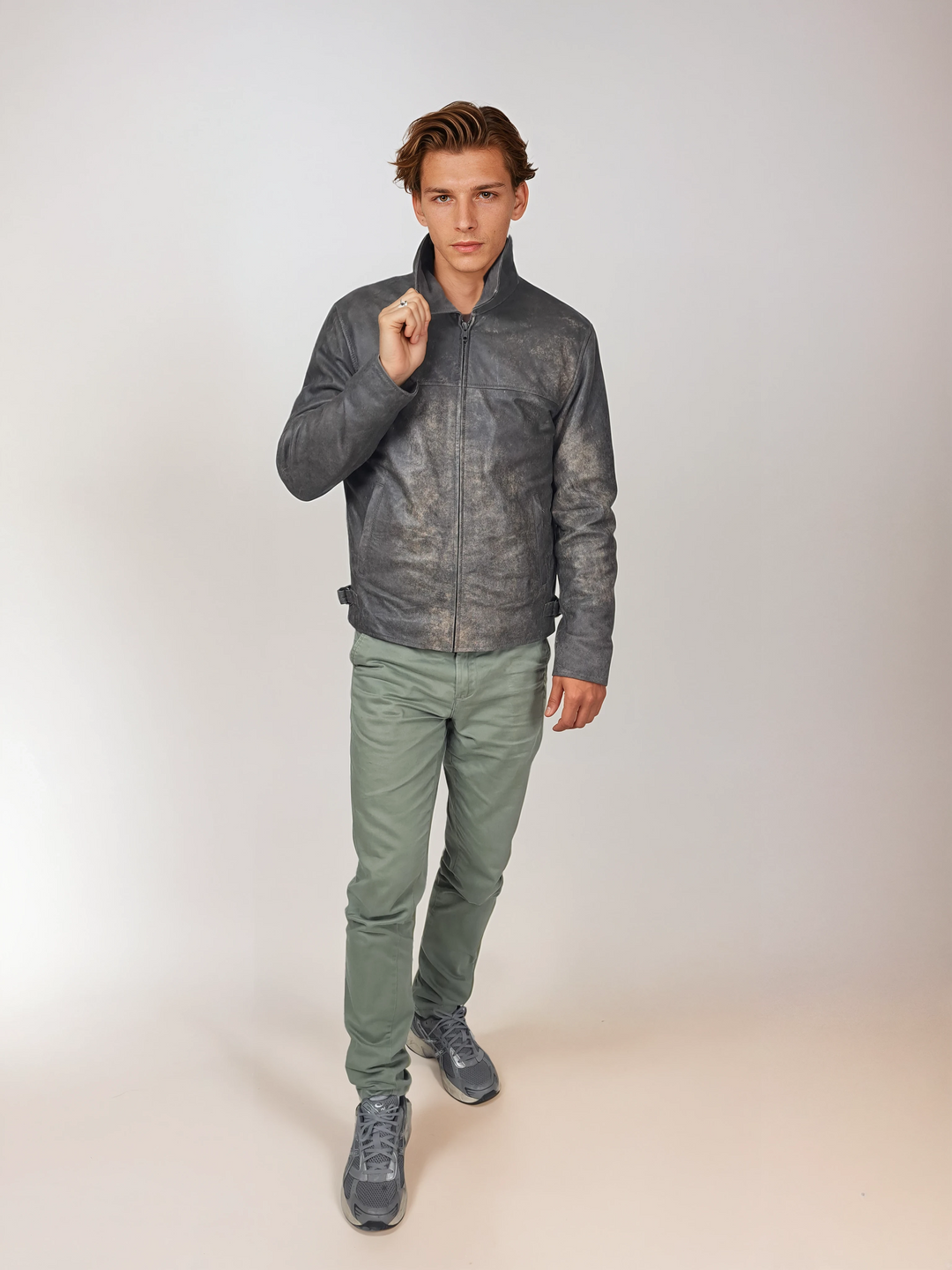 James Dean, 67 cm. - Fårelæder - Mand - Grå