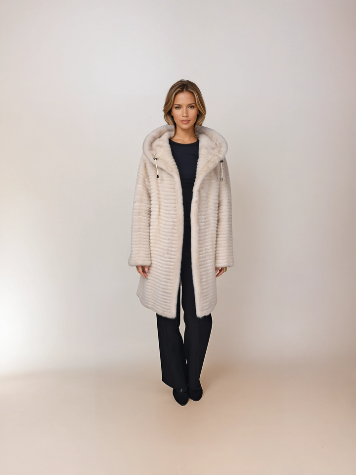 Norma, 90 cm. - Hood - Mink - Kvinner - Pearl