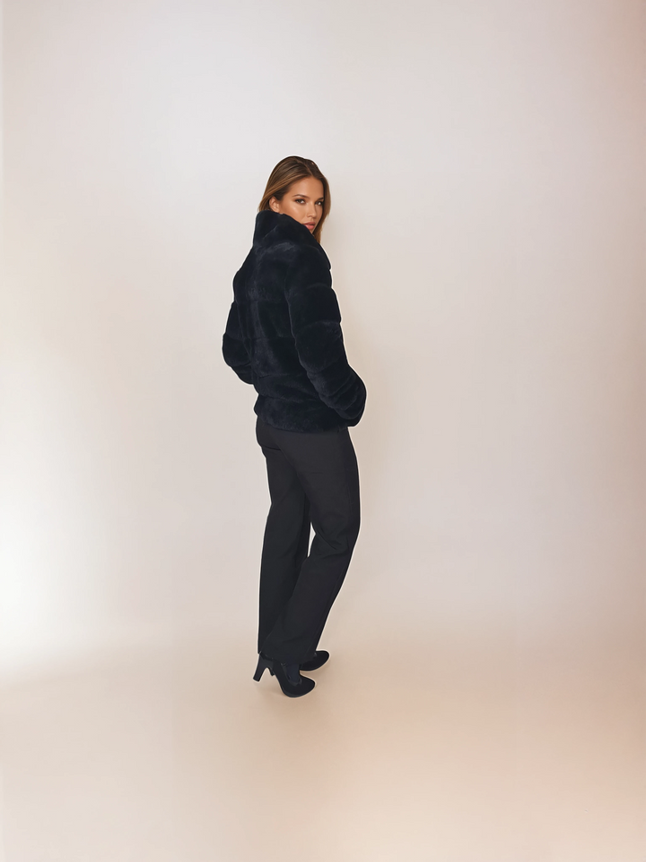 Petrovski, 60 cm. - Rex Kaninpels - Damer - Sort