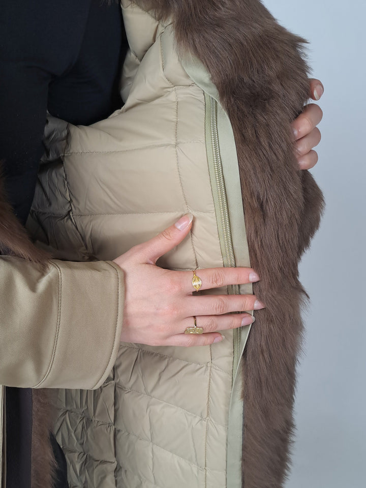 Ivana, 97 cm. - Textil - Damen - Off White