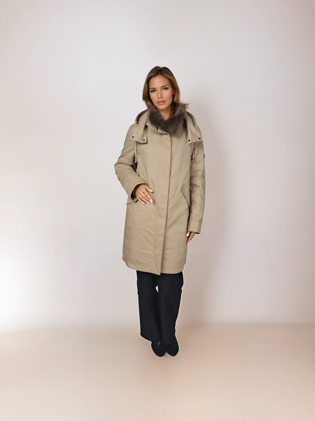 Ivana, 97 cm. - Textil - Damen - Off White