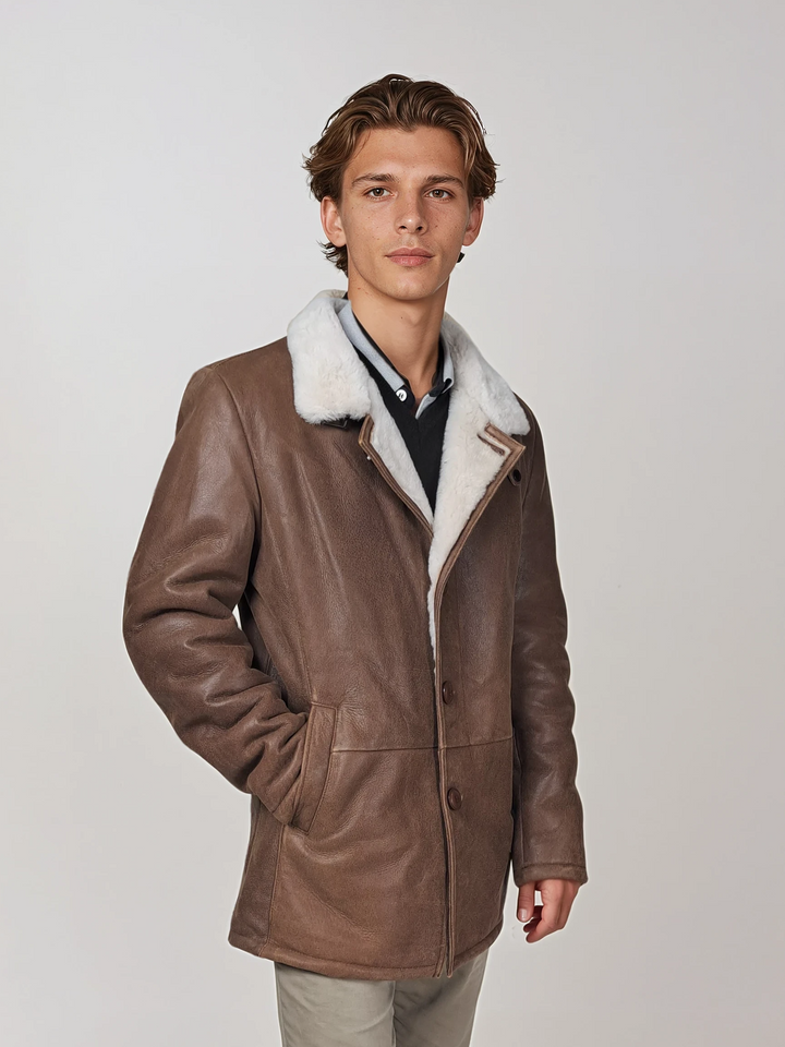 Cooper, 80 cm., herre rulamsjakke i whisky farve