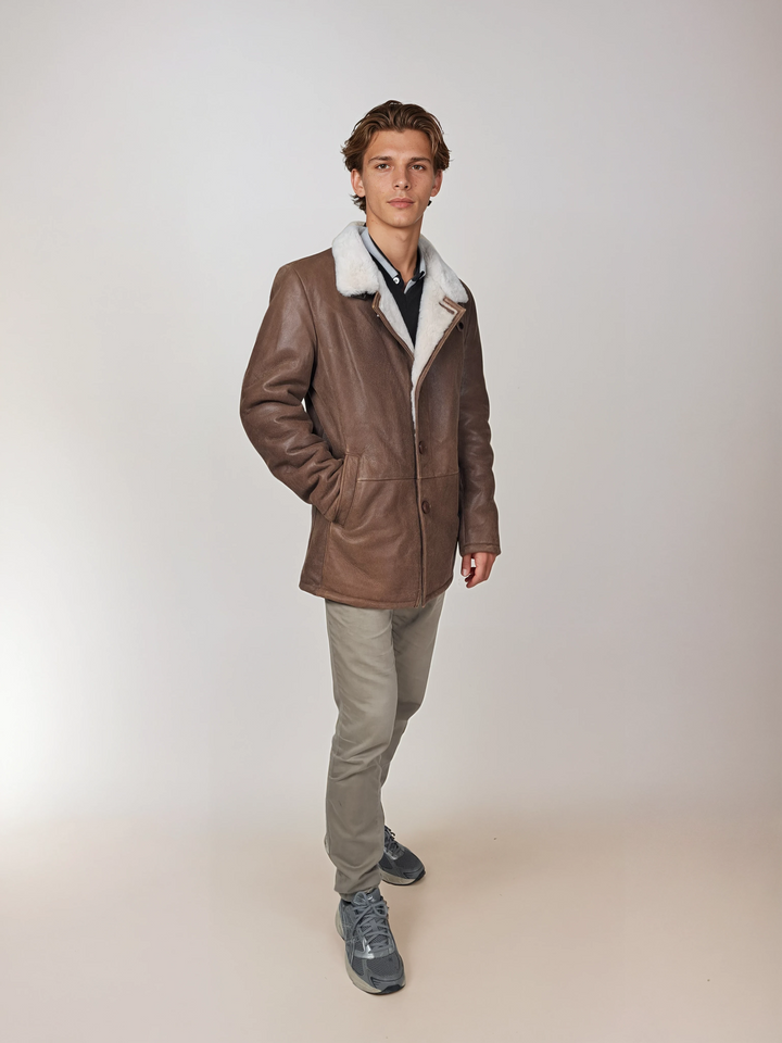 Cooper, 80 cm., herre rulamsjakke i whisky farve