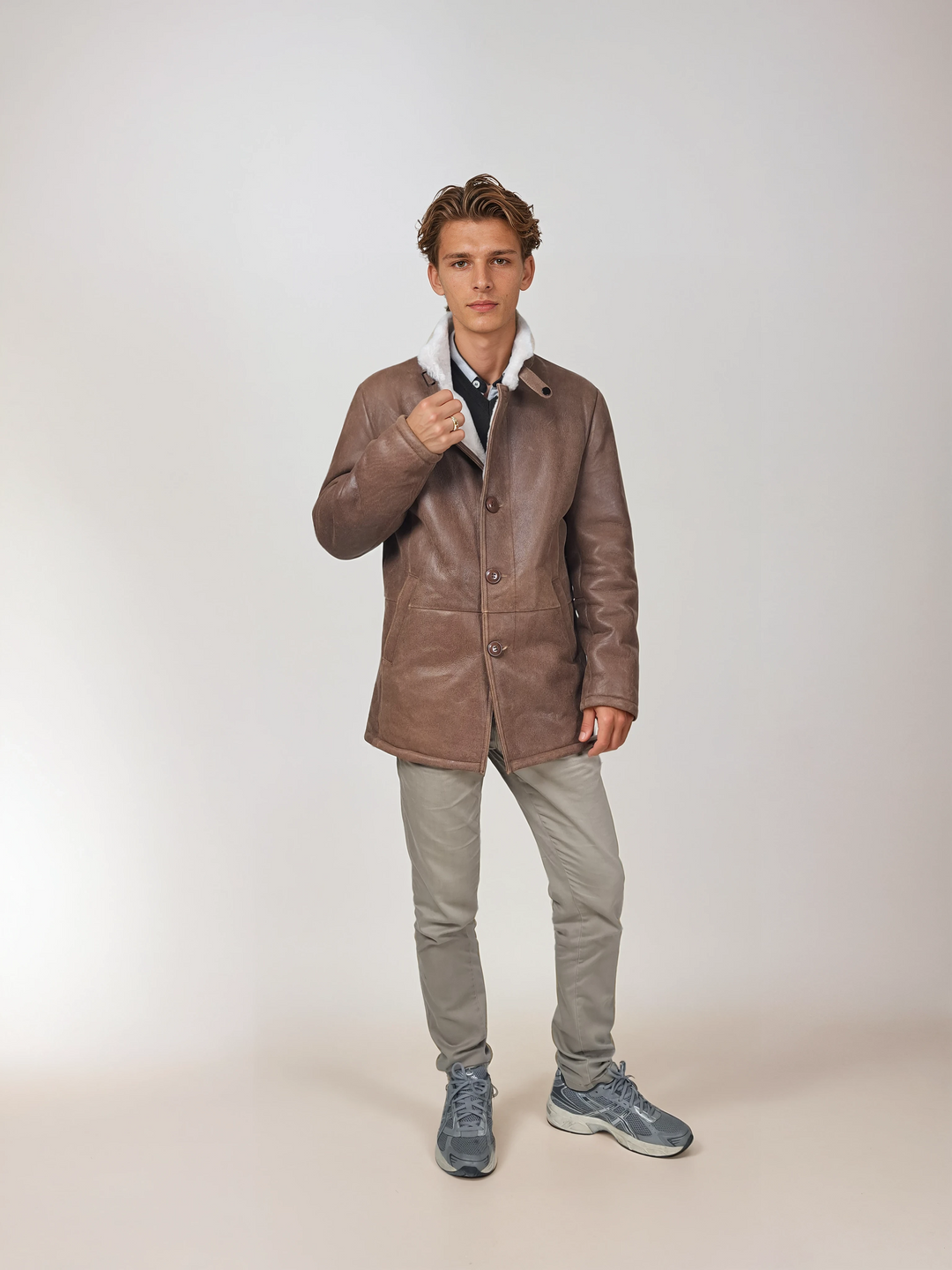 Cooper, 80 cm., herre rulamsjakke i whisky farve