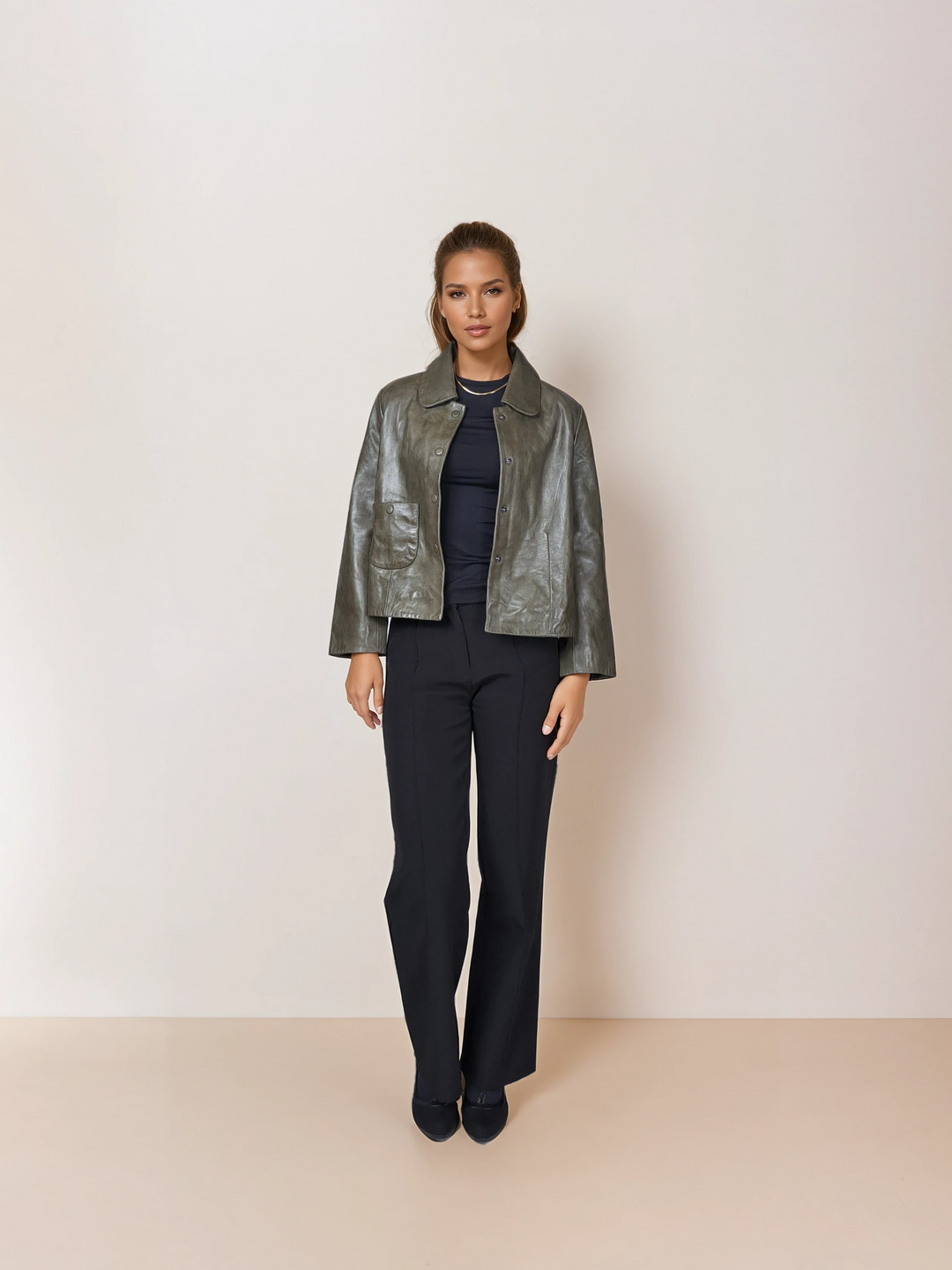 Marley, 53 cm. - Krave - Lamme Luxur Læder - Damer - Oliven