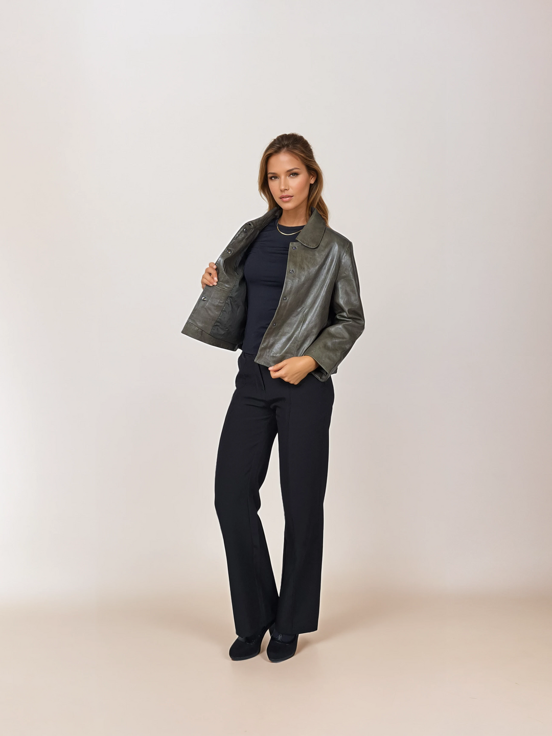 Marley, 53 cm. - Krave - Lamme Luxur Læder - Damer - Oliven