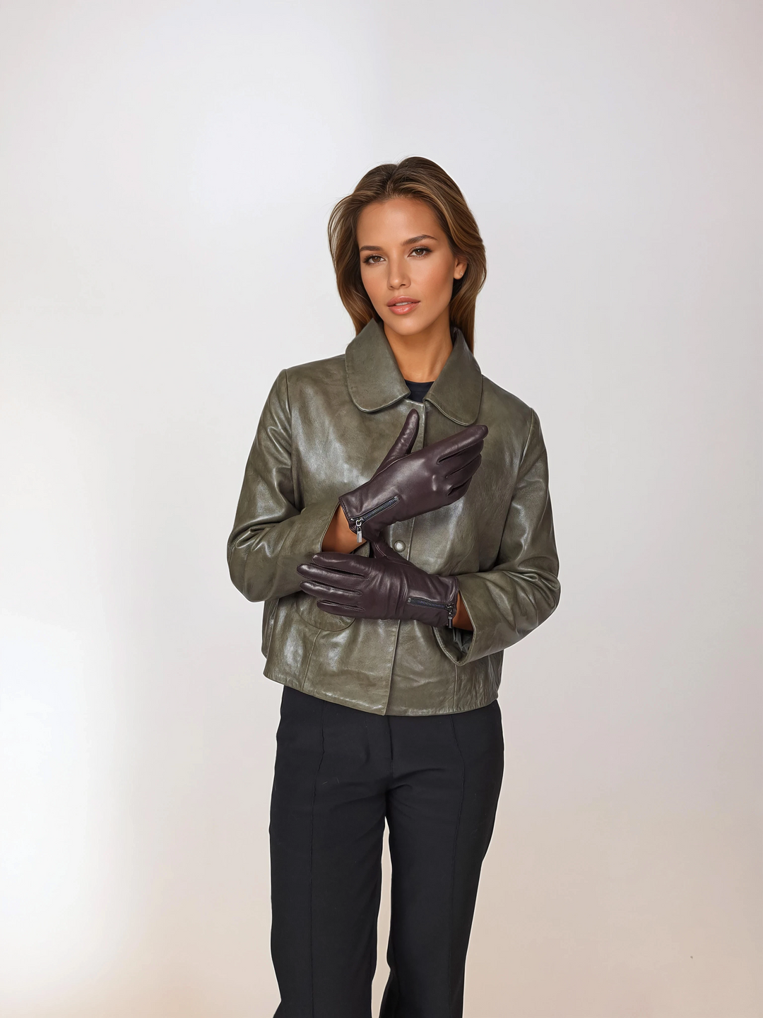 2687-2 Handske - Lamb -slinklæder -accesories - brun