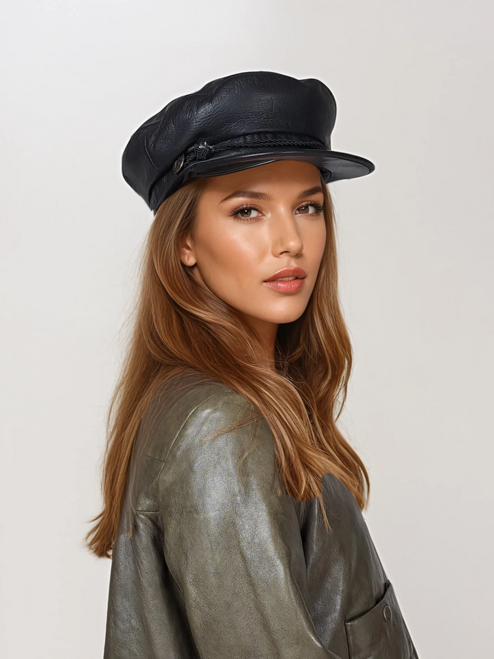 602-5256/08 Hat - Leather - Accesories - Black