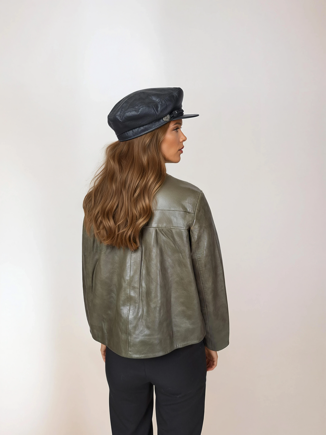 602-5256/08 Hat - Leather - Accesories - Black