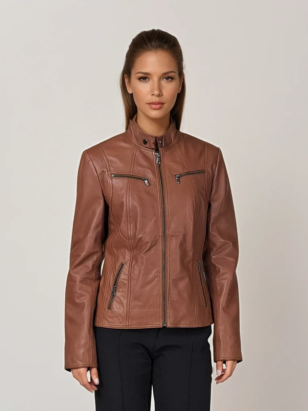 P 14-01 - Lamb Luxur Läder - Dam - Mörkbrun