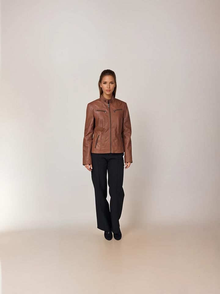 P 14-01 - Lamb Luxur Läder - Dam - Mörkbrun