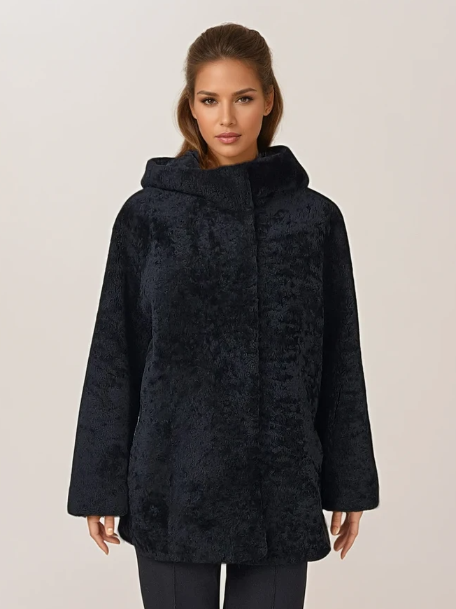 Trinity, 73 cm. - Hood - Curly Lamb - Kvinder - Sort