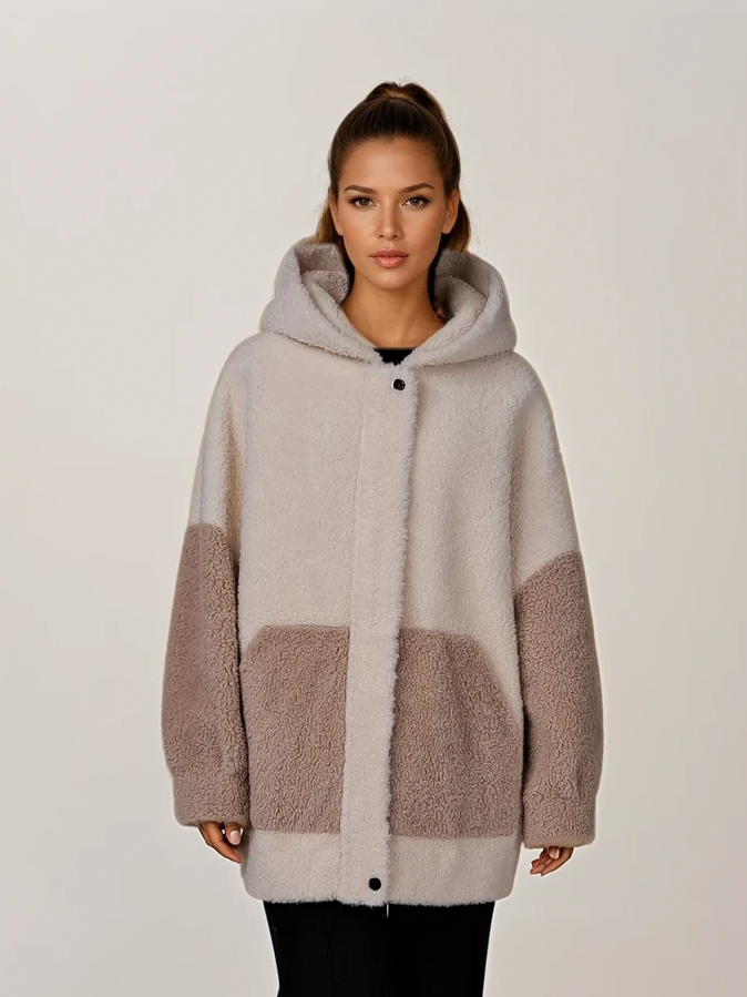 Ilyana, 75 cm. - Hætte - Air Wool Raffle - Damer - Off White