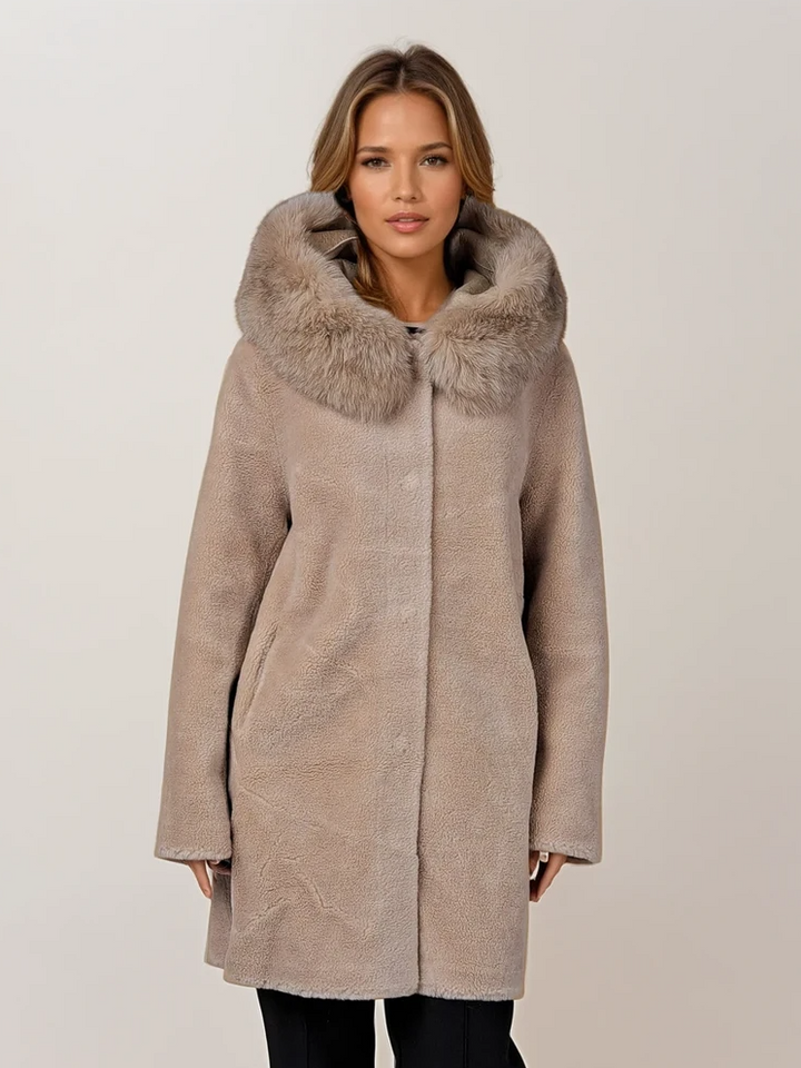 Ganix-A, 85 cm. - Hætte - Air Wool - Damer - Light Camel