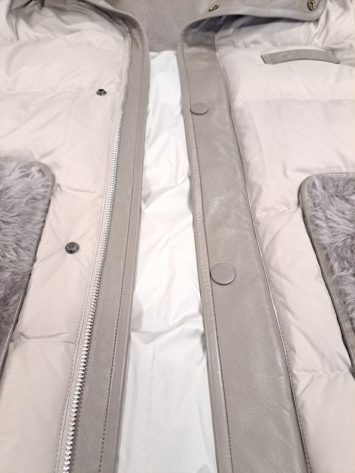 Jovina, 68 cm. - Down - Women - Grey