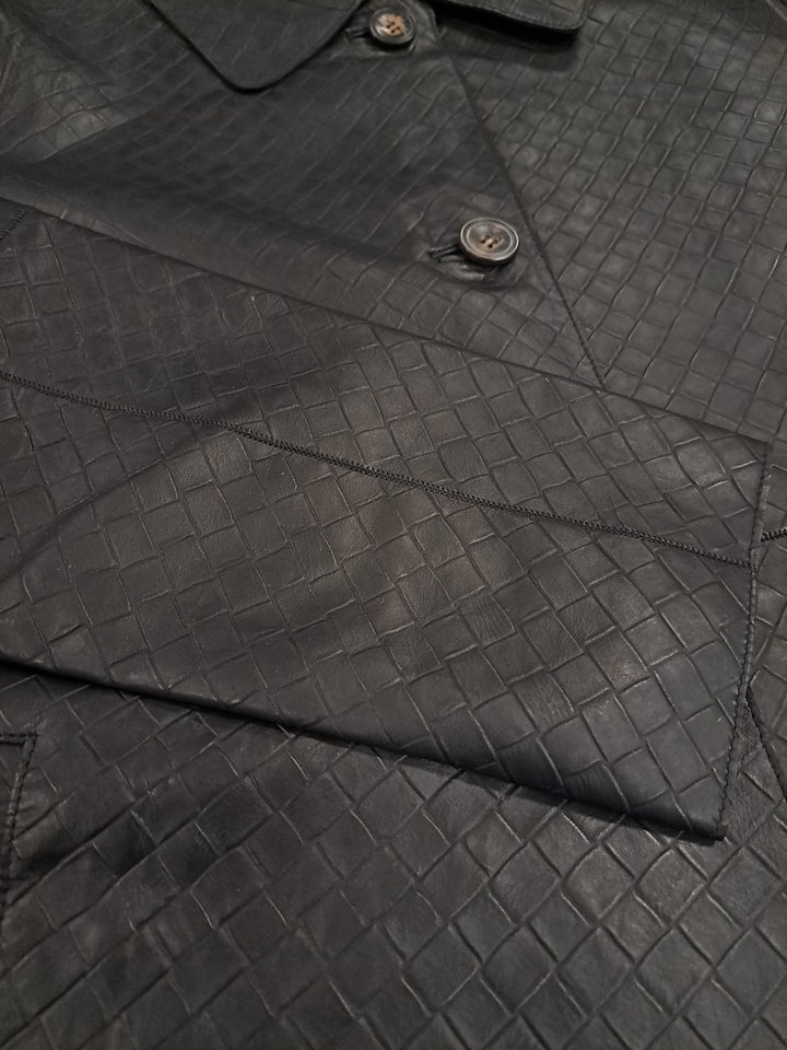 Valentina, 85 cm. - Collar - Lamb Leather - Women - Black