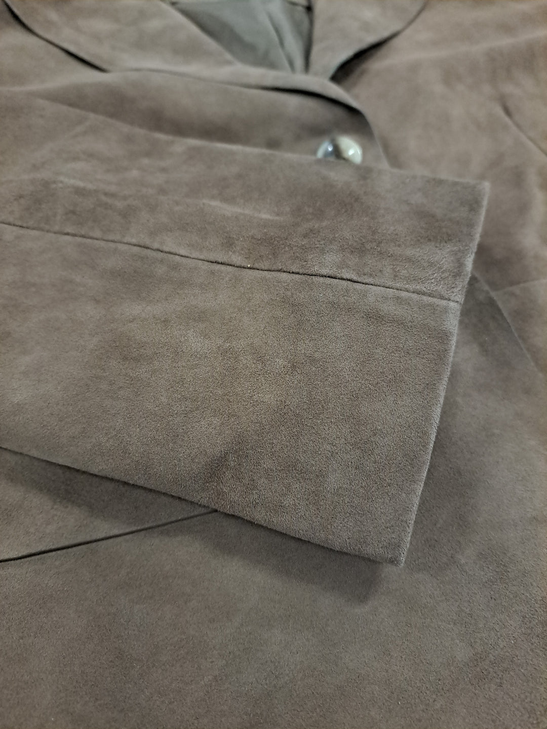 Ingria Blazer, 50 cm. - Goat Suede Leather - Women - Dark Green