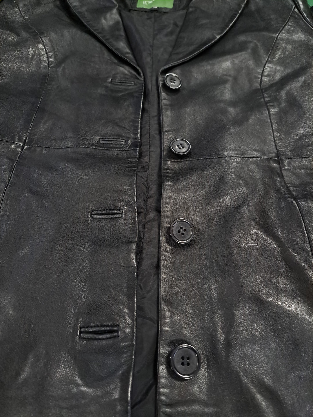 Erika, 95 cm. - Krage - Lamb Luxur Leather - Dame - Svart