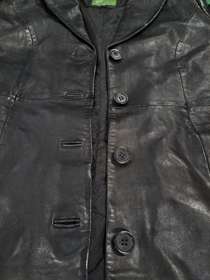 Erika, 95 cm. - Krage - Lamb Luxur Leather - Dame - Svart