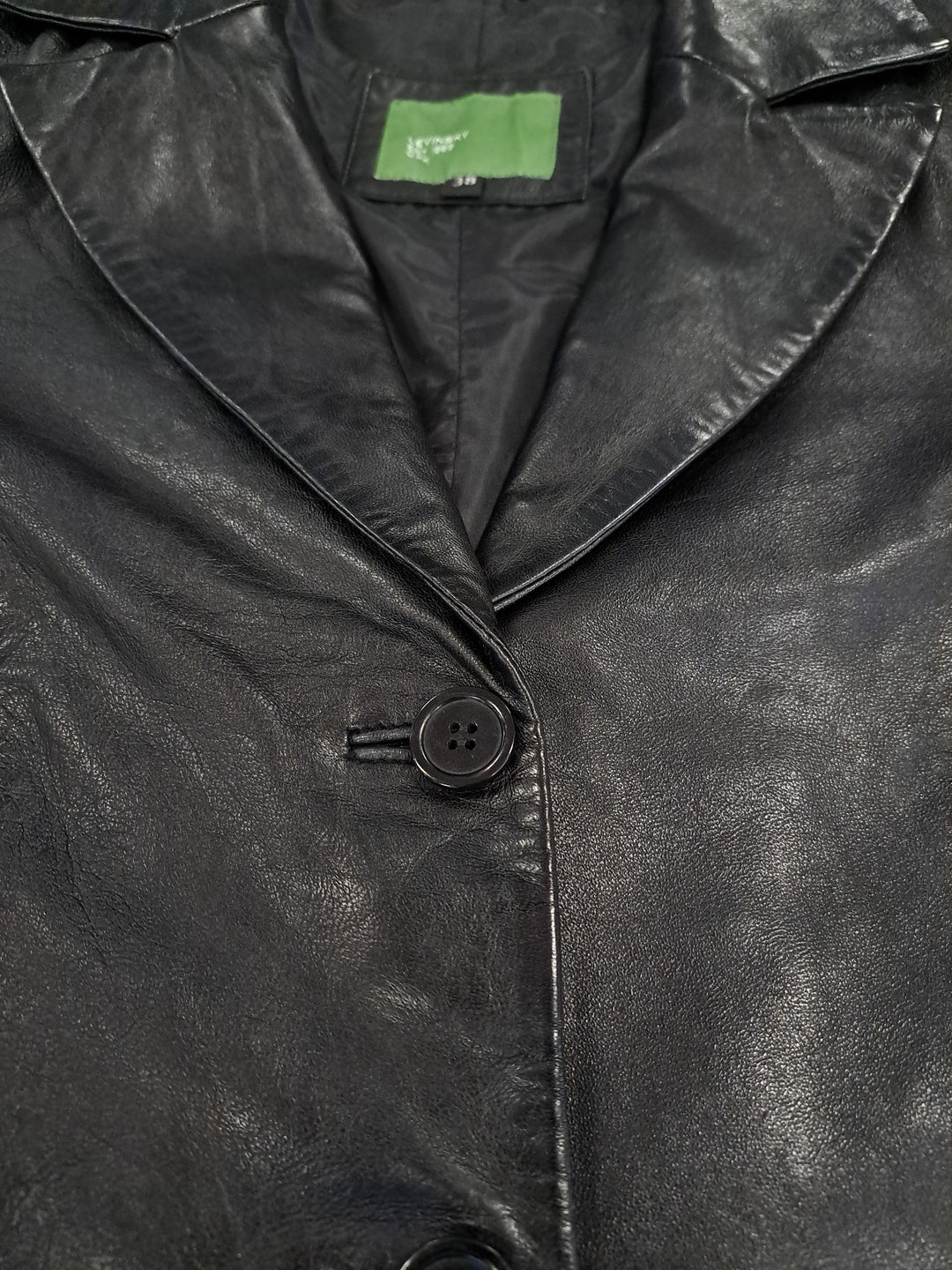 Erika, 95 cm. - Krage - Lamb Luxur Leather - Dame - Svart