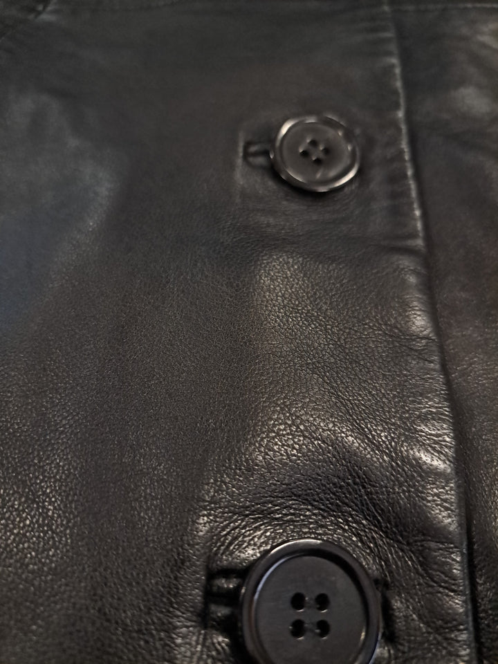 Erika, 95 cm. - Krage - Lamb Luxur Leather - Dame - Svart