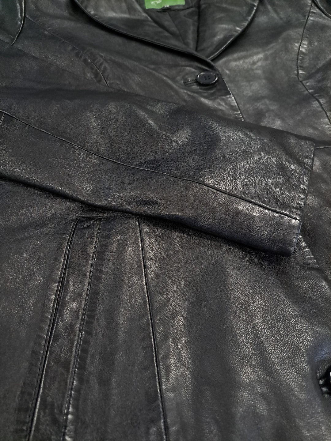 Erika, 95 cm. - Krage - Lamb Luxur Leather - Dame - Svart