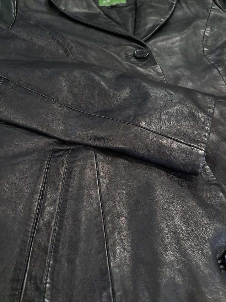 Erika, 95 cm. - Krage - Lamb Luxur Leather - Dame - Svart