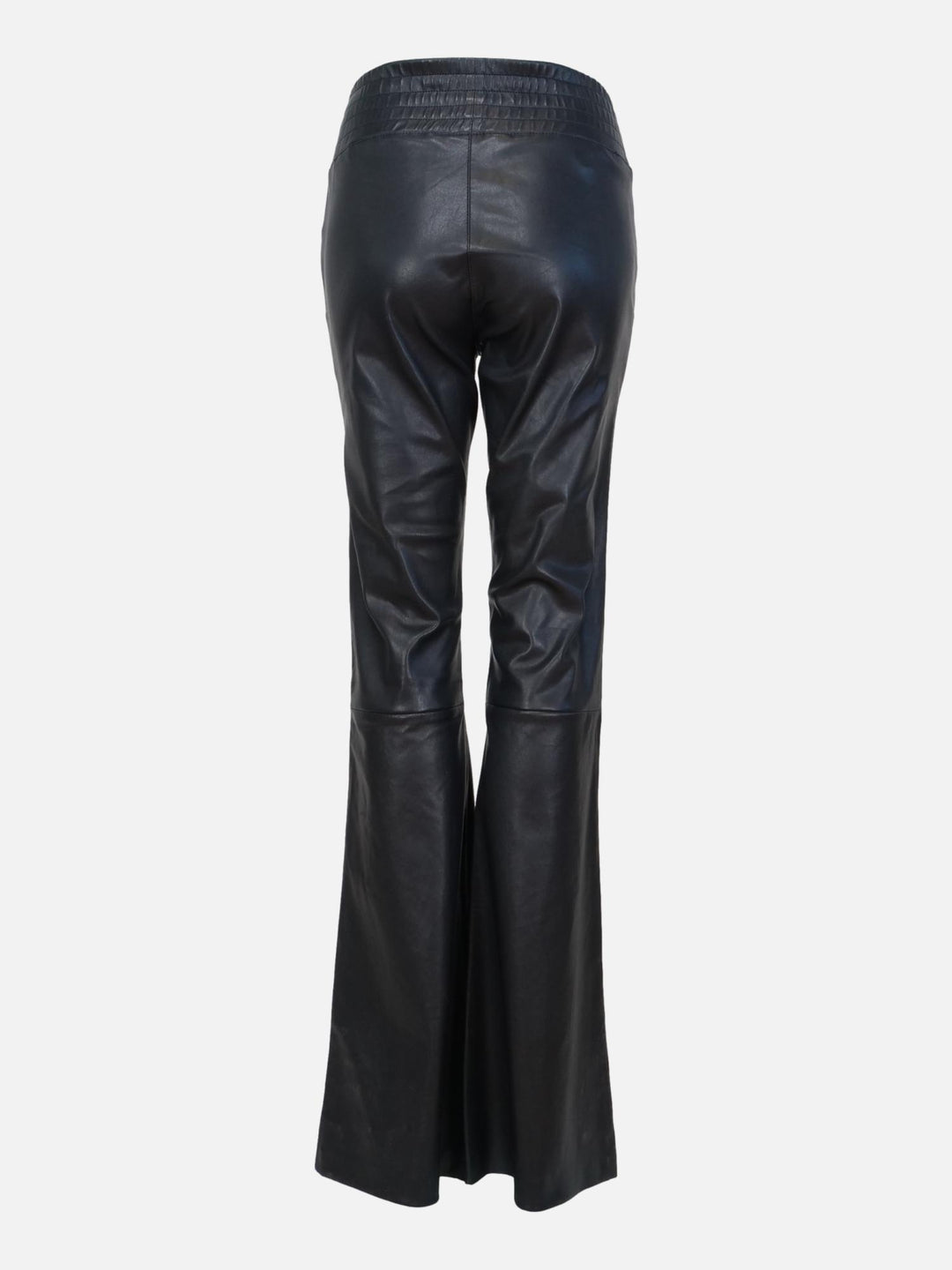 Marie Trompet Trouser - Lamb Stretch Leather - Women - Midnight Blue