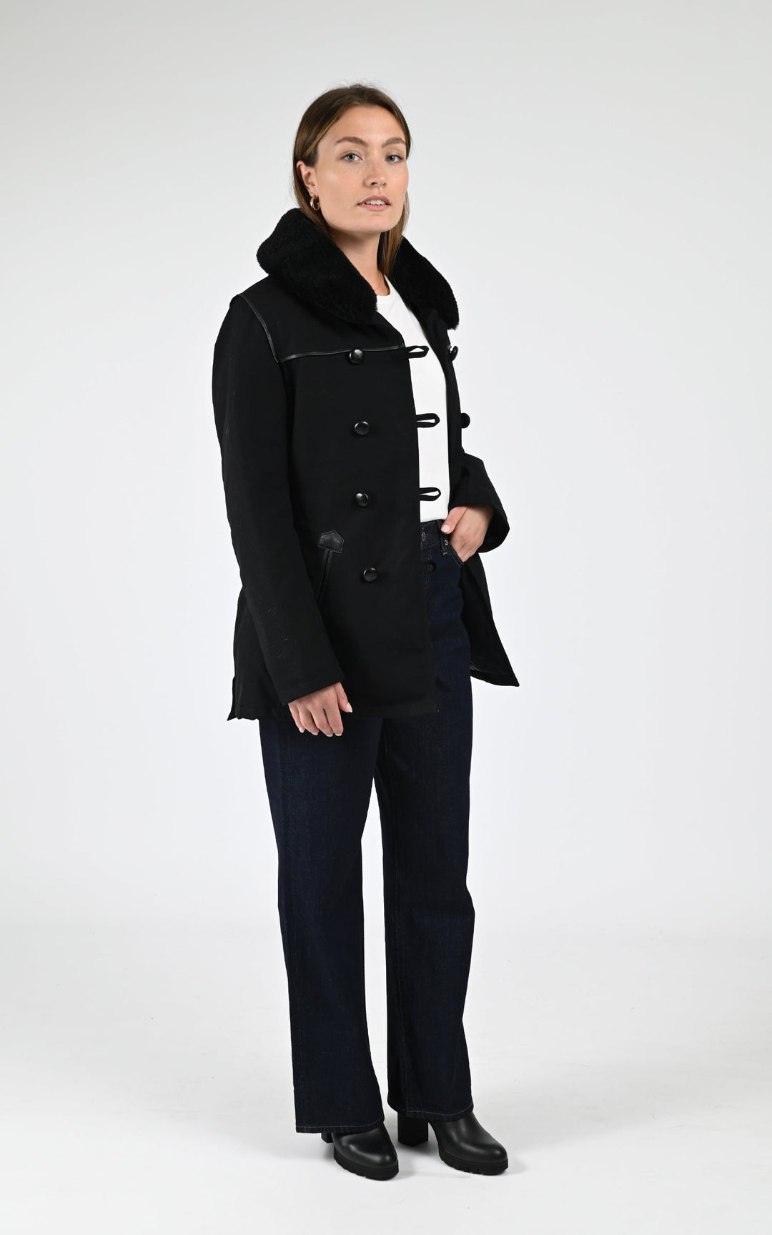 Authentic Black Canvas Canadian Jacket - Women