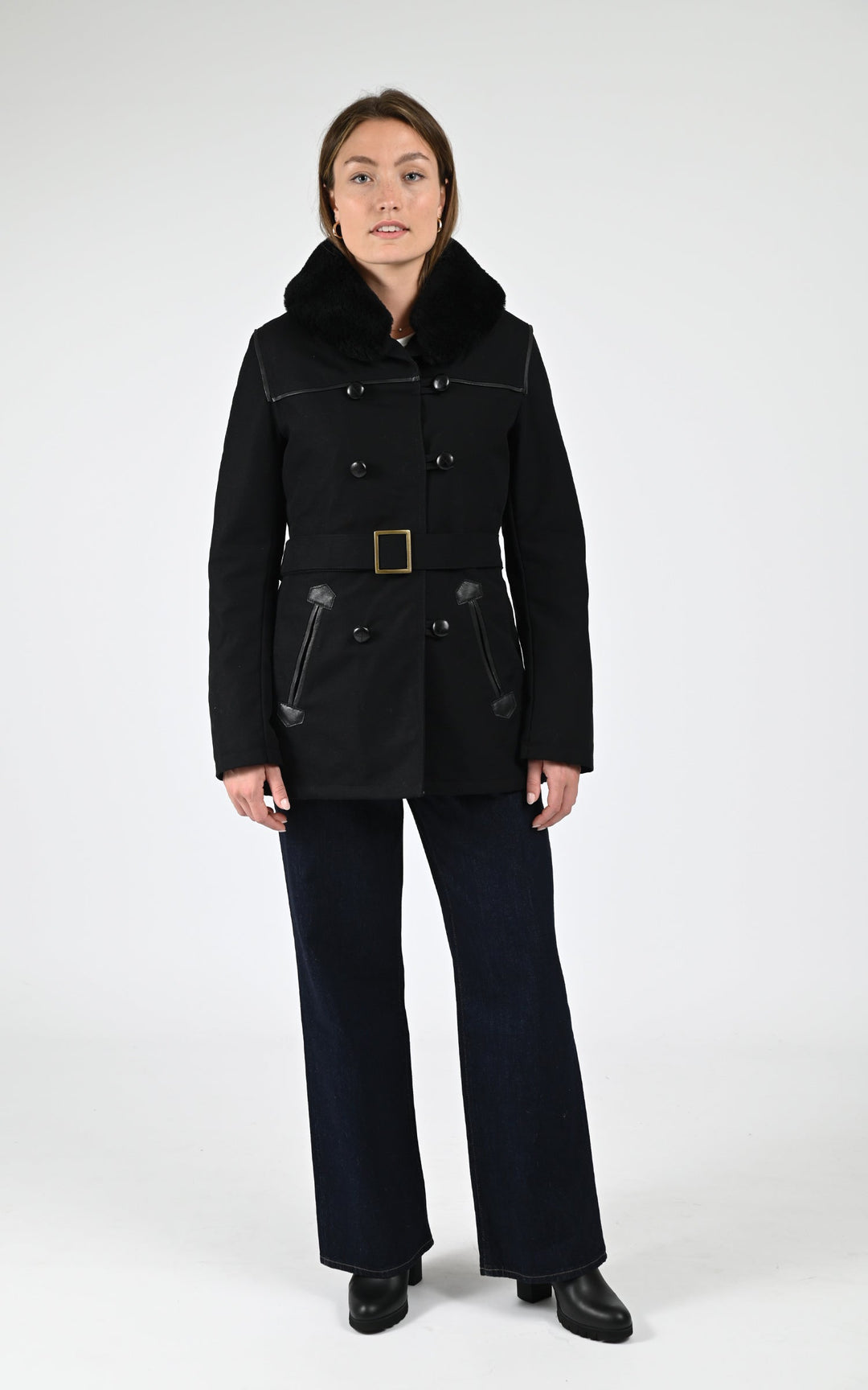 Authentic Black Canvas Canadian Jacket - Women