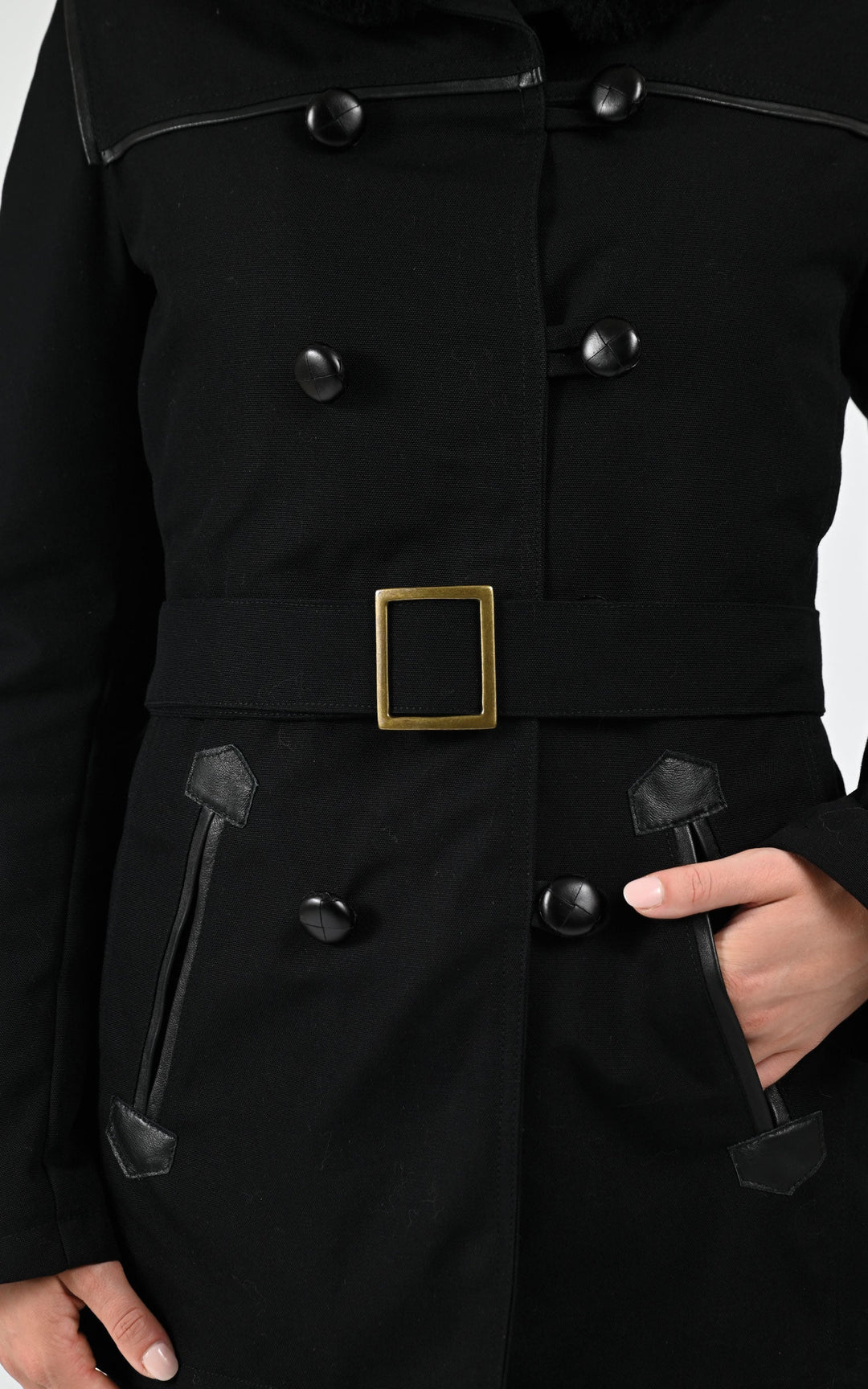Authentic Black Canvas Canadian Jacket - Women