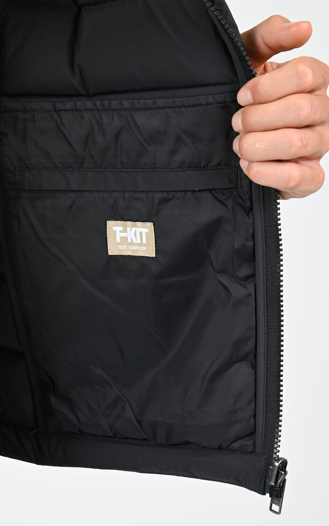 Black Aigle Short Sleeveless Puffer Jacket - Men