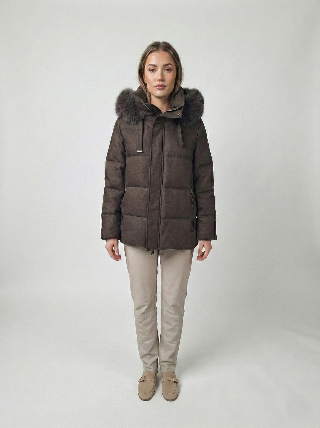 Jadaba, 65 cm. - Hætte - Dun - Damer - Brun