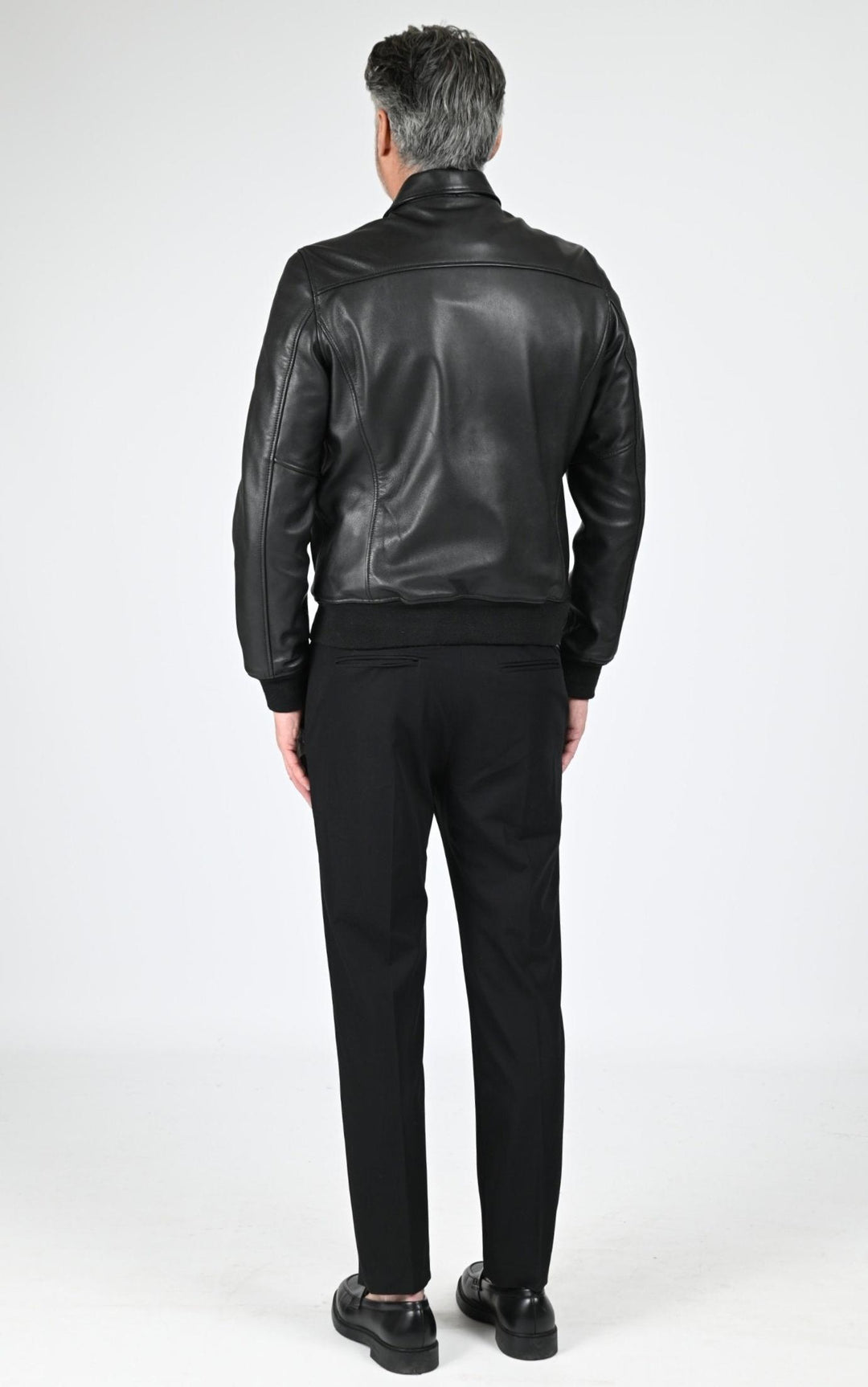 Blouson Cuir Homme Jaj -Schott-, modèle Lc aircraft de couleur noir