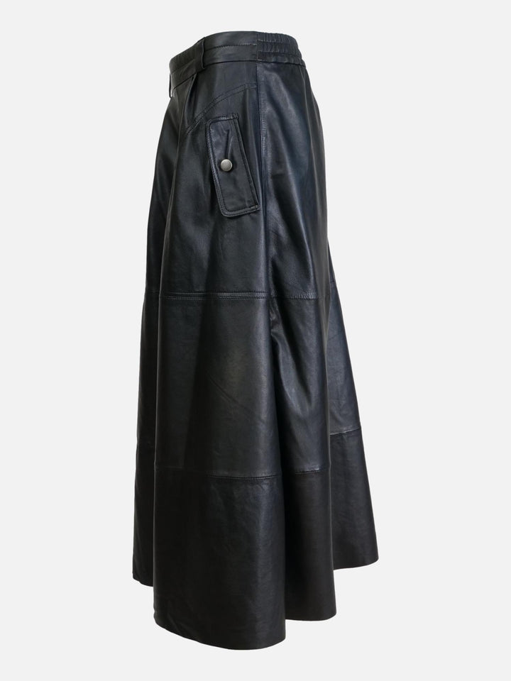 Lummy skjørt, 88 cm. - Lammeskinn - kvinner - svart