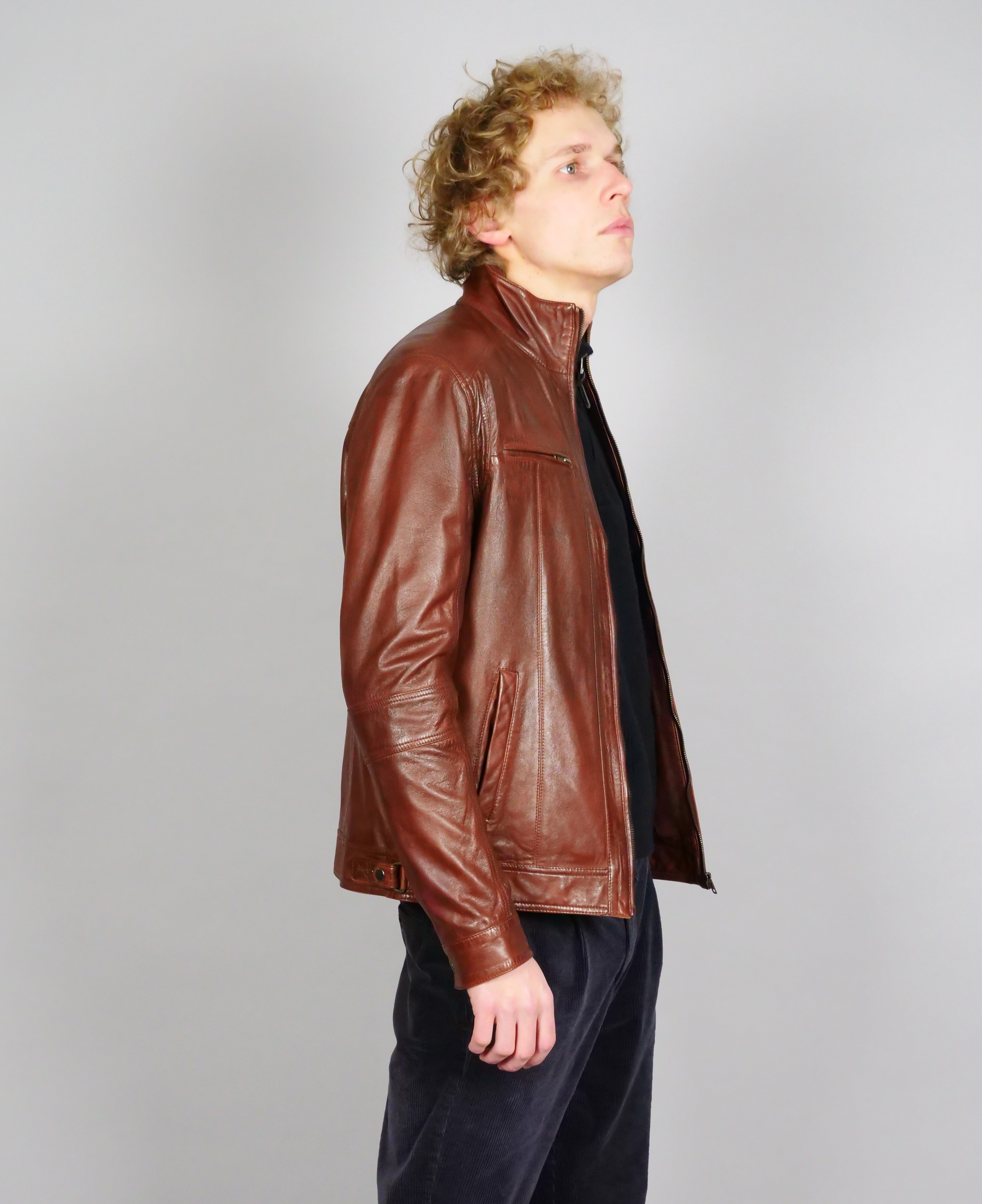 Buy IFTEKHAR Men's Casual Faux Leather Jacket #SS12# (L) at Amazon.in