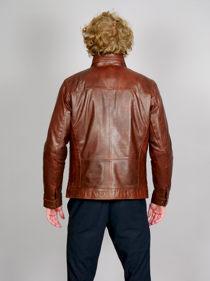 Smart - Lamb Copper Leatherjacket - Men - Copper Brown