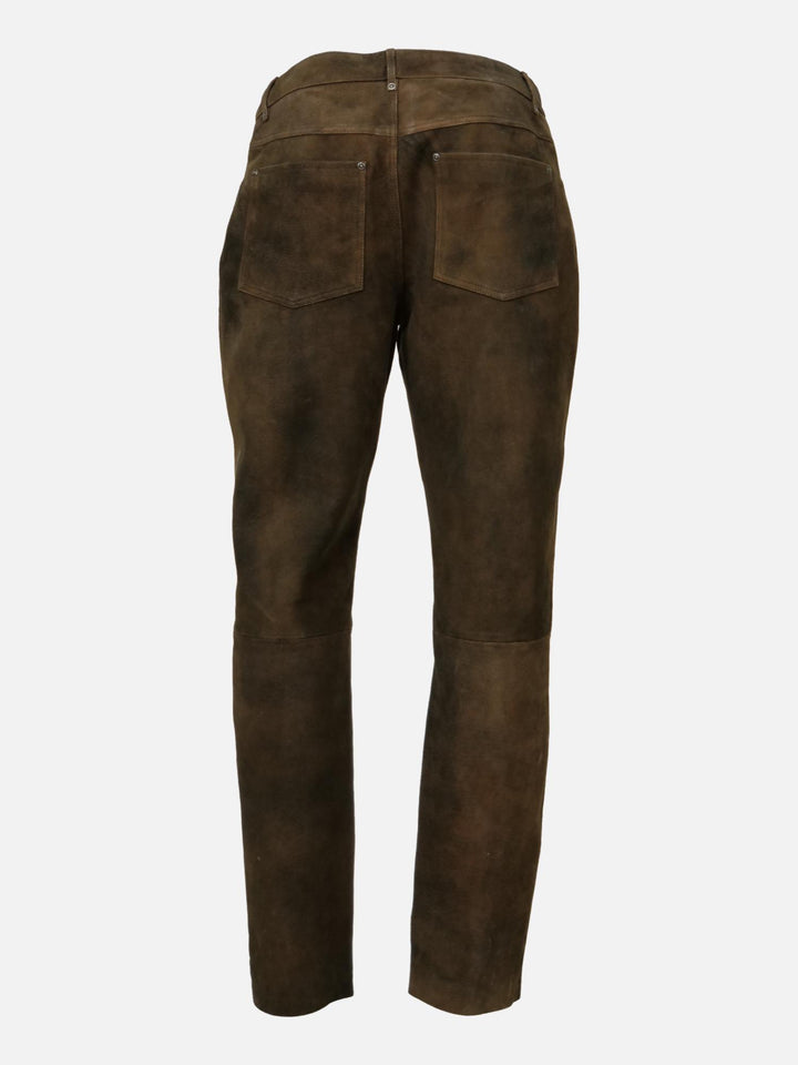 Peter Trousers - Goat Vintage Läder - Man - Brun