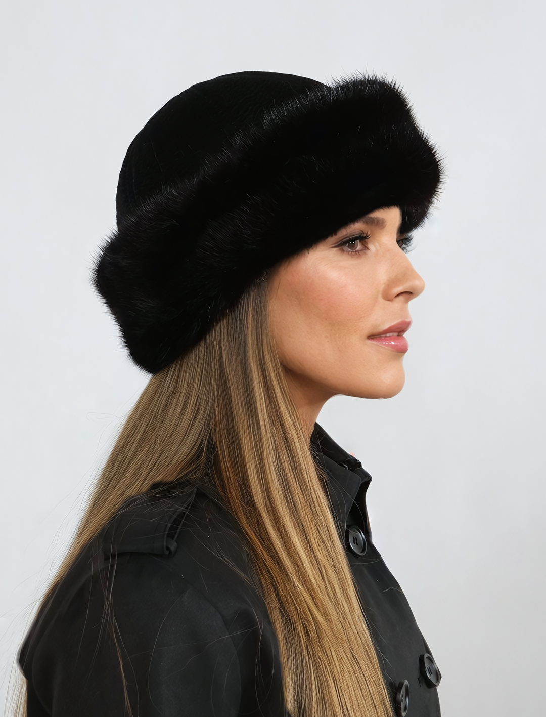 630 Mink & Cashmere Hat - Mink - Accesories - Black