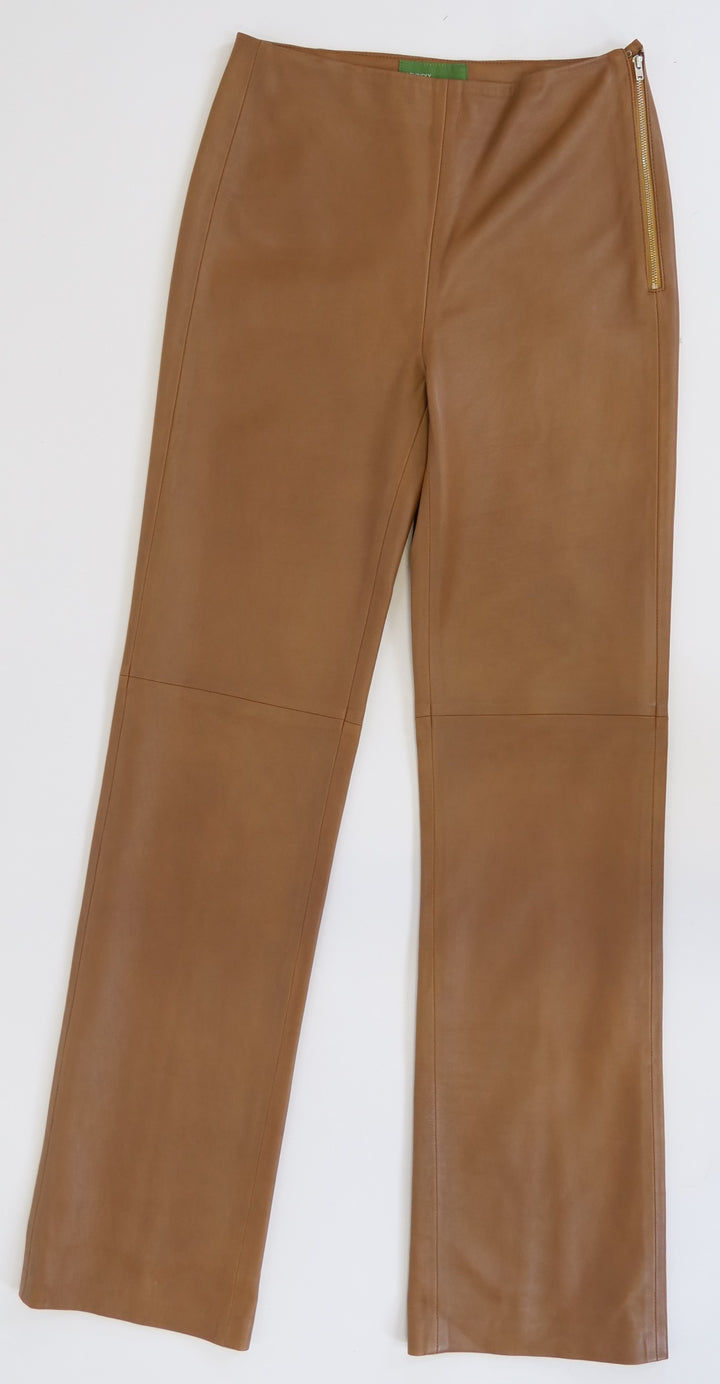 Kathleen Trousers - Lamb Dior Bonded Leather-Women - Caramel