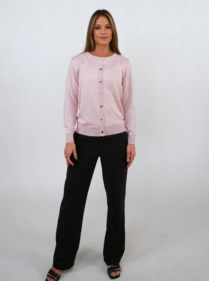 SY-E004 Womens Cardigan - 100% Pure Cashmere - Women - Blush