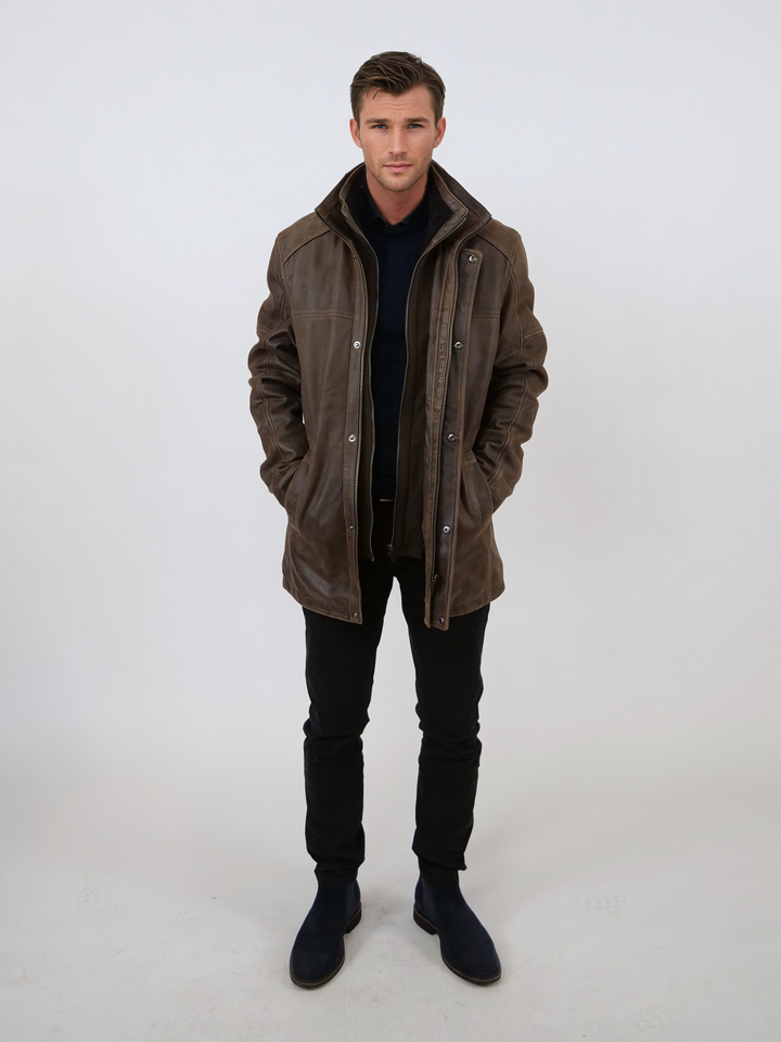 Winter Gomez, 80 cm. - Gede gnidede af læder - mand - sort