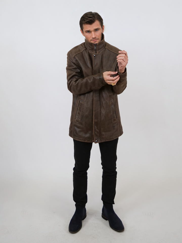 Winter Gomez, 80 cm. - Gede gnidede af læder - mand - sort