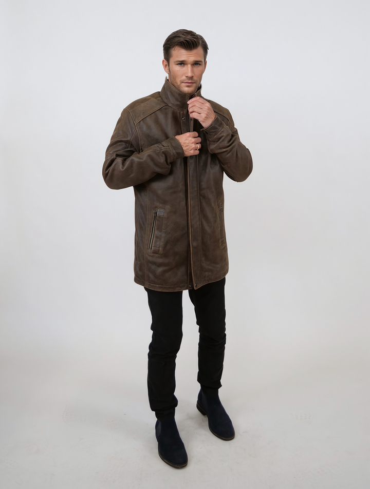 Winter Gomez, 80 cm. - Gede gnidede af læder - mand - sort