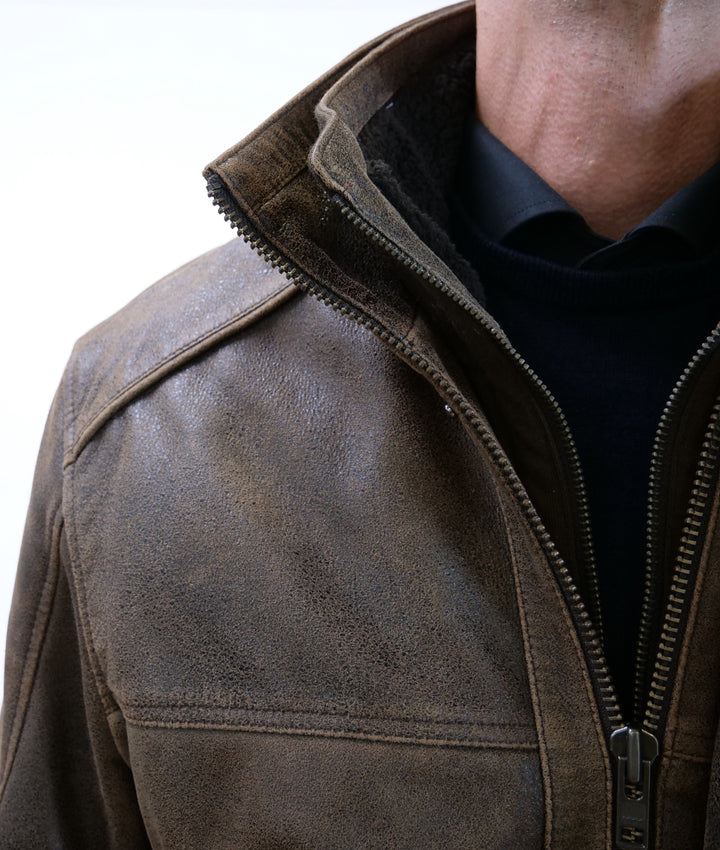 Winter Gomez, 80 cm. - Gede gnidede af læder - mand - sort